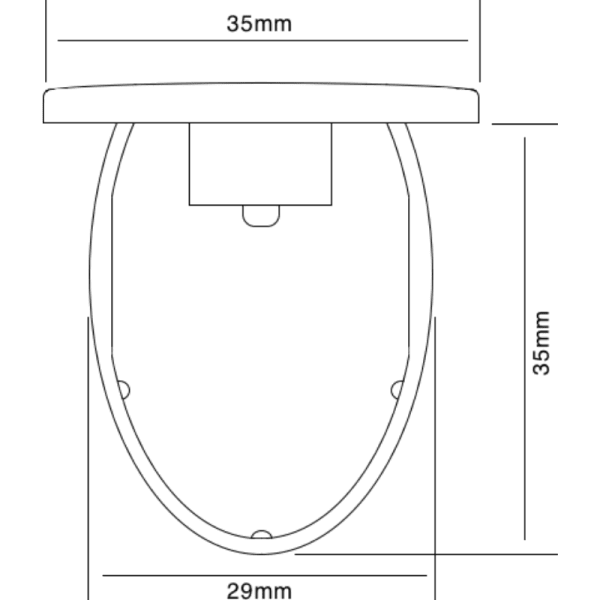 Tapa Para Estanque WC Terminación Cromada 35 mm3