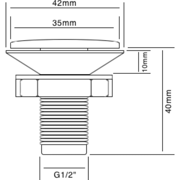 Tapón de Entrada Estanque WC Con Sello de Goma Para Perforación de 14 a 28 mm3