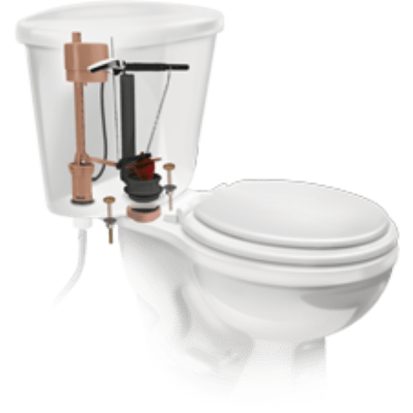 Kit Completo Para Estanque WC, Con Válvula de 7/8 Descarga, Manilla, Sellos y Pernos5