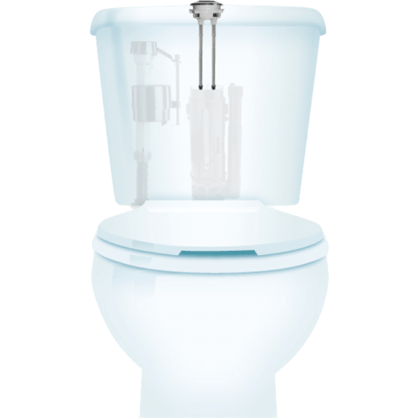 Botón Para Cadena WC Cromado Descarga Dual5