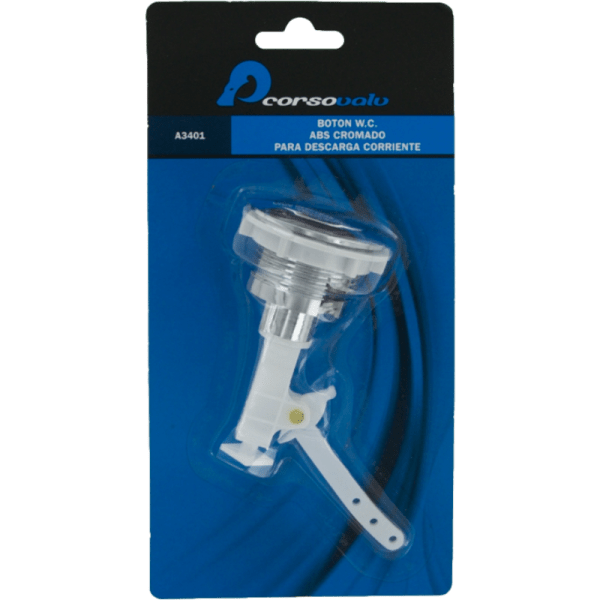 Botón Cromado de 1 Etapa Para Estanque Con Perforación en Tapa Para V. Descarga Estándar Con Flapper6