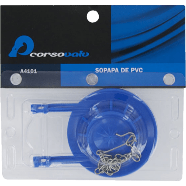 Sopapa en Goma de PVC Resistente al Agua Dura Con Cadenilla de Ac. Inox6