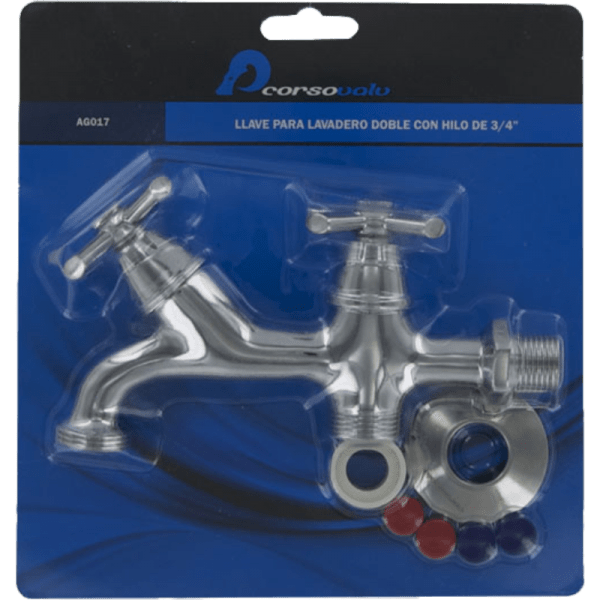 Llave Para Lavadero Cromada Entrada de Rosca 1/2 HE5