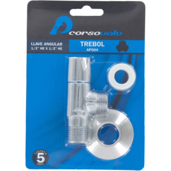 Llave Angular Cromada de 1/2 HE9