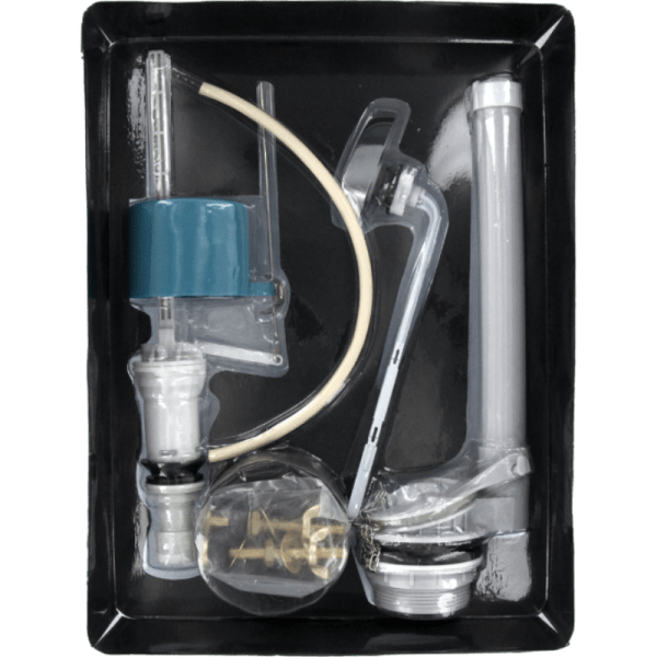 Kit Completo Universal Para Estanque WC, Con Válvula de 15/16 Descarga de 2, Manilla y Pernos de Bronce3