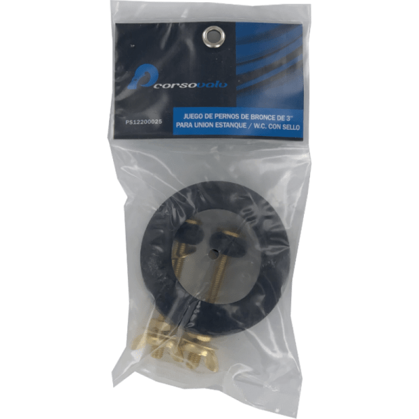 Juego de Pernos y Goma de Sello Para Unir Estanque/Taza de Bronce3