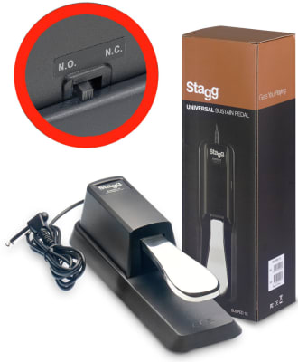 Pedal de sustain para teclado Stagg