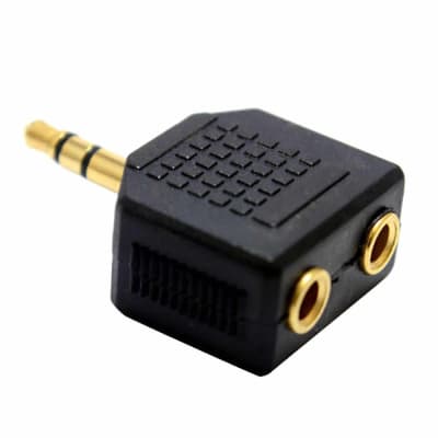 Adaptador Plug 3.5 a 2 Hembra 3.5 Gold1