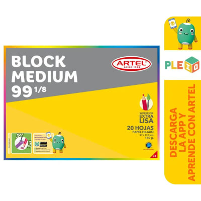 Block Medium 99 1/8 20 Hojas Artel1