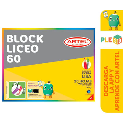 Block Liceo 60 20 Hojas Artel1