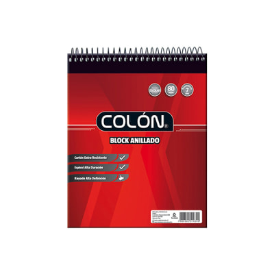 Block Anillado Escolar 7mm 80hj Colon1
