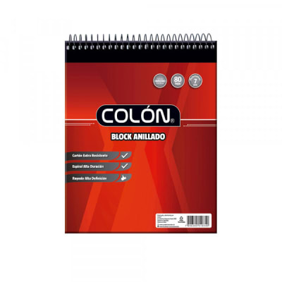 Block Anillado Universitario 7mm 80hj Colon1