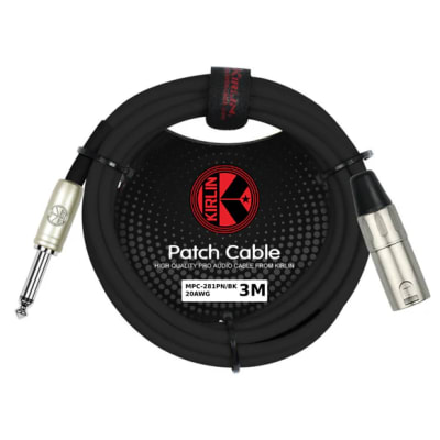 Cable XLR Macho a Plug 6.3Mono 3mt Negro MPC-281 Kirlin