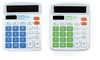 Calculadora electrónica Pacific 12 dígitos color