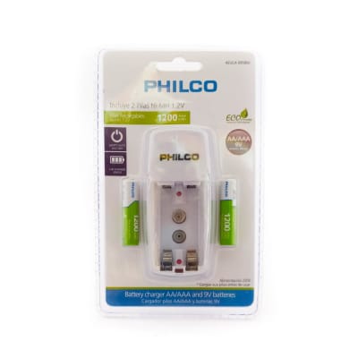 Cargador + 2 pilas AAA 1200 mAh PHILCO1