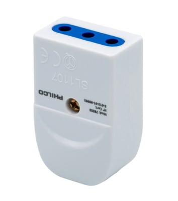 Enchufe hembra 2P + T Philco blanco