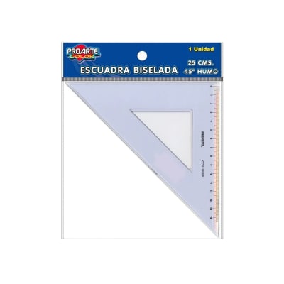 Escuadra Proarte Biselada 25 cm 45º Humo