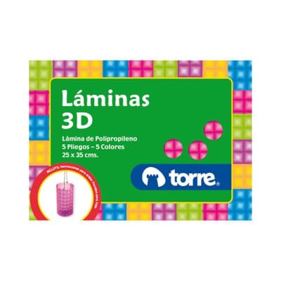 Carpeta escolar lámina 3D Torre