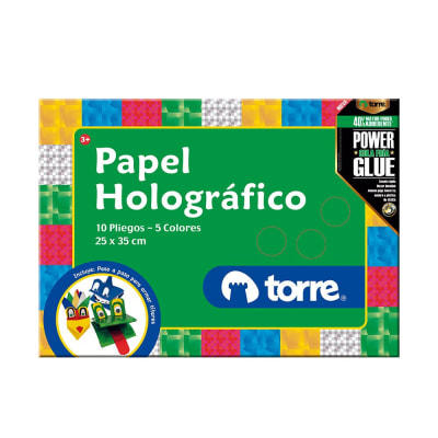 Carpeta escolar papel holográfico Torre