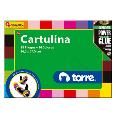 Carpeta Escolar Cartulina Pintada Torre