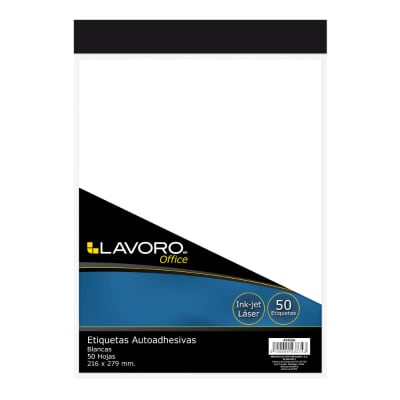 Etiqueta autoadhesiva 216x279mm 50hj Lavoro