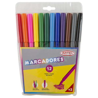Lápices scripto 12 colores Artel1