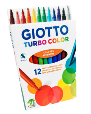 Lápices scripto 12 colores Giotto turbo 