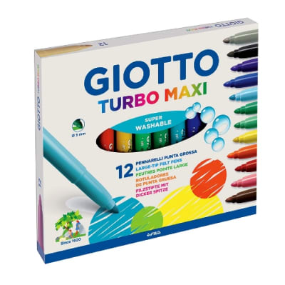 Lápices scripto jumbo 12 colores Giotto turbo maxi 