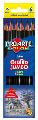 Lápiz grafito jumbo Proarte x 6u