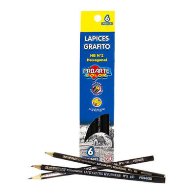 Lápiz grafito hexagonal Proarte x 6 unid.