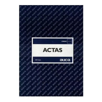 Libro de Actas Lineal 400 Hjs. Empastado Auca