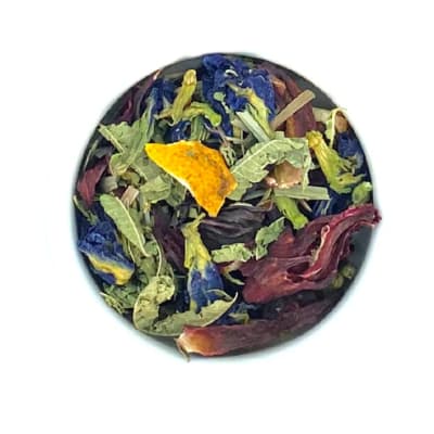 Luna Creciente Camellia (Guisante Mariposa, Hibisco, lemongrass, cedrón y Limón)1