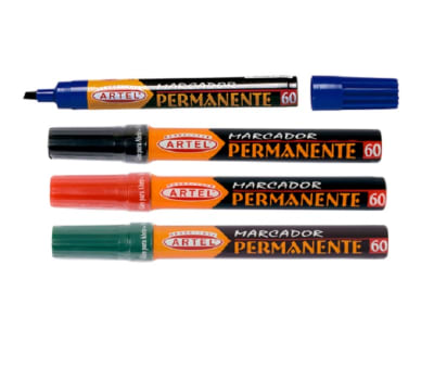 Marcador permanente punta biselada Artel