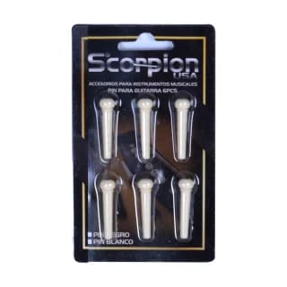 Pin P/Guitarra Blanco 6pcs Scorpion Blanco1