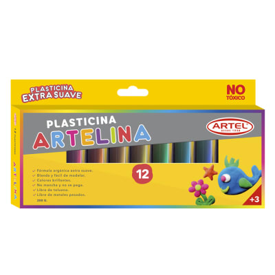 Plasticina artelina 12 colores Artel