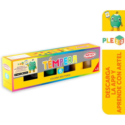 Tempera 6 colores Artel