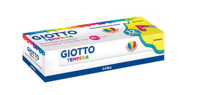 Tempera 12 colores 15ml Giotto1