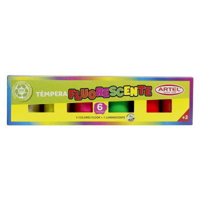 Tempera fluorescente Artel 6 colores1