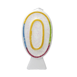 Vela cumpleaños glitter Big Party N° 01