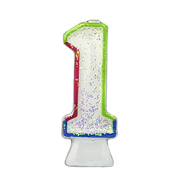 Vela cumpleaños glitter Big Party N° 11