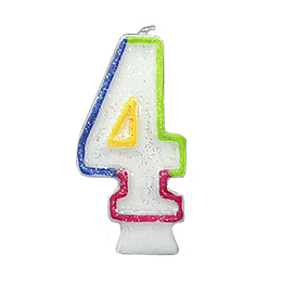 Vela cumpleaños glitter Big Party N° 41