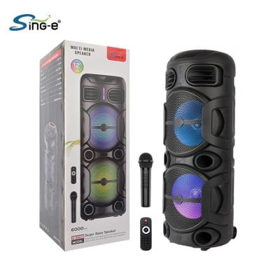 Parlante Bluetooth 2x12 BT/MP3/FM/LED/MIC. ZQS12208