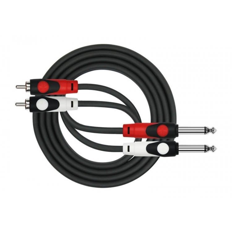 Cable 2 Plug 6.3 Mono A 2 PLUG RCA 2mt Kirlin2
