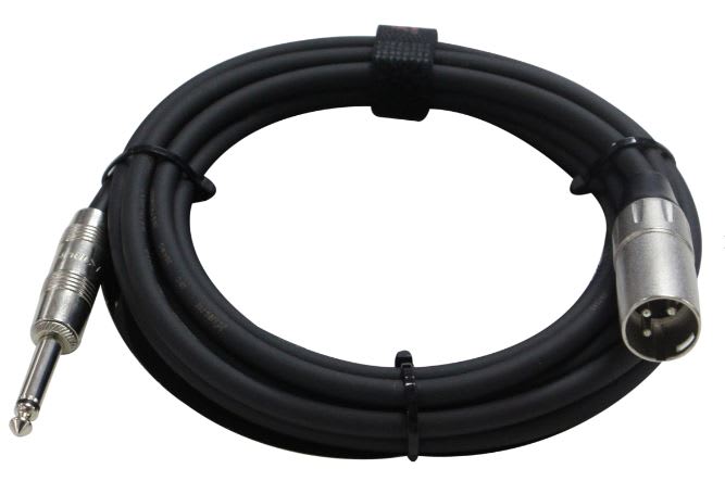 Cable XLR Macho a Plug 6.3Mono 3mt Negro MPC-281 Kirlin2
