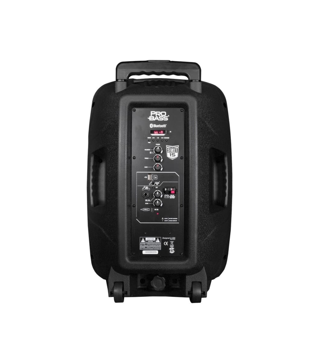 Caja Probass street 15pulg con batería2