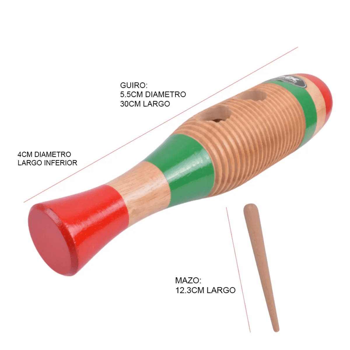 Guiro Madera Tipo Pescado RMX2