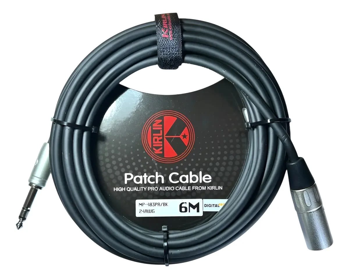 Cable XLR Macho a Plug 6.3 Stereo 6mt Kirlin2