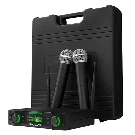 Micrófono doble Inalambrico probass UF-2243