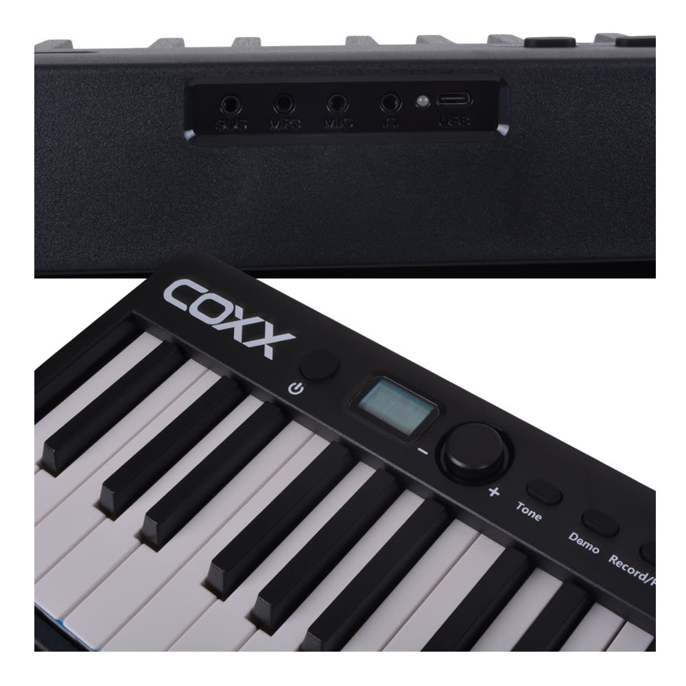 Piano Digital Portatil Plegable 88 notas COXX Negro3