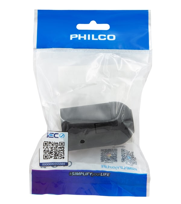 Porta lampara Philco E27 simple negro2